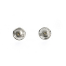 Shona Carnegie Silver Domed Disk Stud Earrings