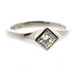 Platinum Heavy Bezel Set Princess Cut 0.42ct Diamond Ring