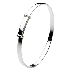 image of Simple Silver Christening Bangle