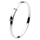 Simple Silver Christening Bangle