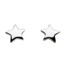Sterling Silver Solid Star Stud Earrings