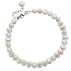 image of Silver Pearl Bracelet