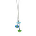 Sterling Silver Necklace with Three CZ Set Bead Holders