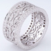 18ct White Gold Wide Cross Design Diamond Ring