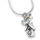 Linda Macdonald Silver Home is Where Necklace