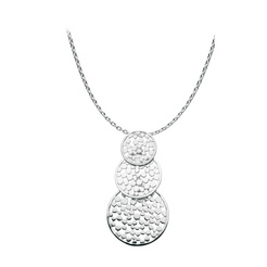 image of Kit Heath Silver Triple Champagne Necklace