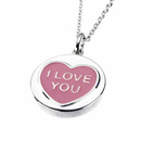 Pink Love Heart 'I Love You' Necklace