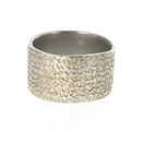 Diana Porter Wide 22ct Gold Etched Gents Ring