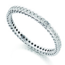 18ct White Gold Brilliant Cut Bezel Set Full Eternity Ring