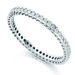 18ct White Gold Brilliant Cut Bezel Set Full Eternity Ring