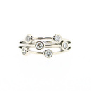 18ct White Gold Bezel Set Satellite 0.36ct Diamond Ring