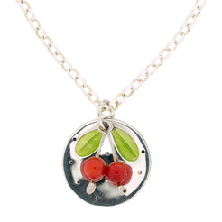 image of SALE! Caroline Temple Cherry Necklace