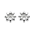 Silver Small Flower Stud Earrings