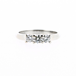 image of 18ct White Gold Graduated Trilogy 0.52ct Diamond Ring