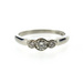 Platinum Brilliant Cut Bezel Set Diamond Trilogy Ring