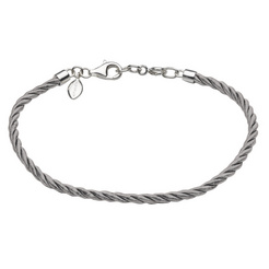 image of Beachcomber Smokey Grey Cord Bracelet