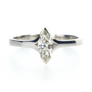 18ct White Gold Marquise 0.33ct Diamond Ring