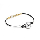 Five Twelve Gold Cube Black Bracelet