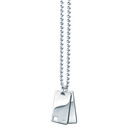 Sterling Silver Diamond Set Double Dog Tag Necklace