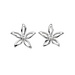 Silver Flower & CZ Stud Earrings
