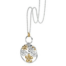 Sterling Silver & Gold Finish Flower Pendant