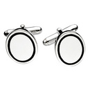 Silver Oval Cufflinks