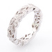 Narrow 18ct White Gold Diamond Floral Ring