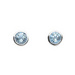 Sterling Silver Round Cut Blue Topaz Stud Earrings