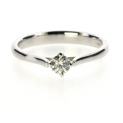 image of 18ct White Gold 4 Claw Compass Set 0.21ct Diamond Ring