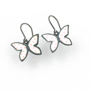 
Jane Moore Oxidised Silver & Pink Enamel Butterfly Drop Earrings