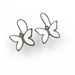 Jane Moore Oxidised Silver & Pink Enamel Butterfly Drop Earrings