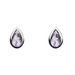 Sterling Silver Pear Cut Amethyst Stud Earrings