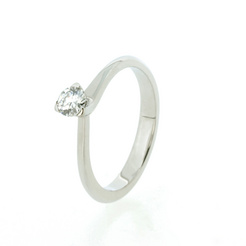 image of 18ct White Gold 3 Claw 0.23ct Diamond Ring