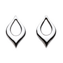 Organic Teardrop Stud Earrings