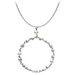 
Kit Heath Silver English Rose and Pearl Circle Necklace