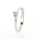 18ct White Gold 3 Claw 0.16ct Diamond Ring