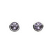 Sterling Silver Round Cut Amethyst Stud Earrings