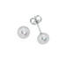 Silver 6.5mm Pearl Stud Earrings