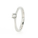 18ct White Gold 4 Curved Claw 0.27ct Diamond Solitaire