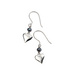 Silver Heart & Peacock Pearl Drop Earrings
