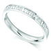18ct White Gold Baguette Cut Channel Set 2.90mm Diamond Half Eternity Ring