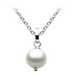 Sterling Silver Freshwater Pearl Drop Pendant with Fine Trace Chain