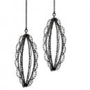 Teri Howes Oxidised Silver Embellish Pod Drops