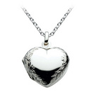 Small Engraved Rounded Heart Locket