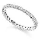 Platinum Brilliant Cut 4 Claw Individual Set Diamond Full Eternity Ring