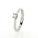 Platinum 4 Claw Set 0.25ct Diamond Ring