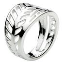 
Kit Heath Silver Applique Leaf Ring