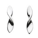 Silver Twist Stud Earrings