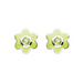 Peridot Birthstone Flower Stud Earrings (Aug)