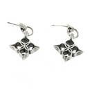 Annika Rutlin Silver Oxidised Small Heart Flower Drops